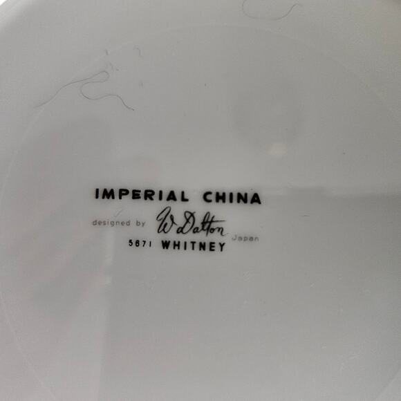 Imperial China W Dalton Whitney 5671 6.5" Bread Plates Japan Platinum Trim - Picture 4 of 6